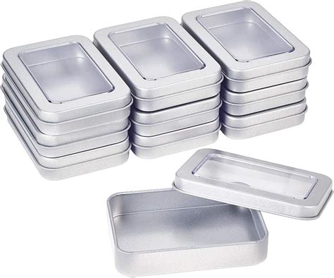 metal rectangle box with lid|rectangular storage container with lid.